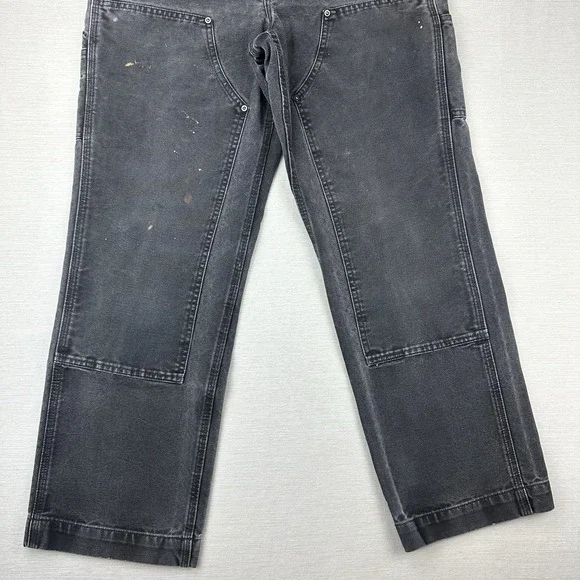 Vtg Y2K Carhartt Double Knee Carpenter Pants Womens 8 Relaxed Fit Black 32x29.5 - Picture 16 of 16